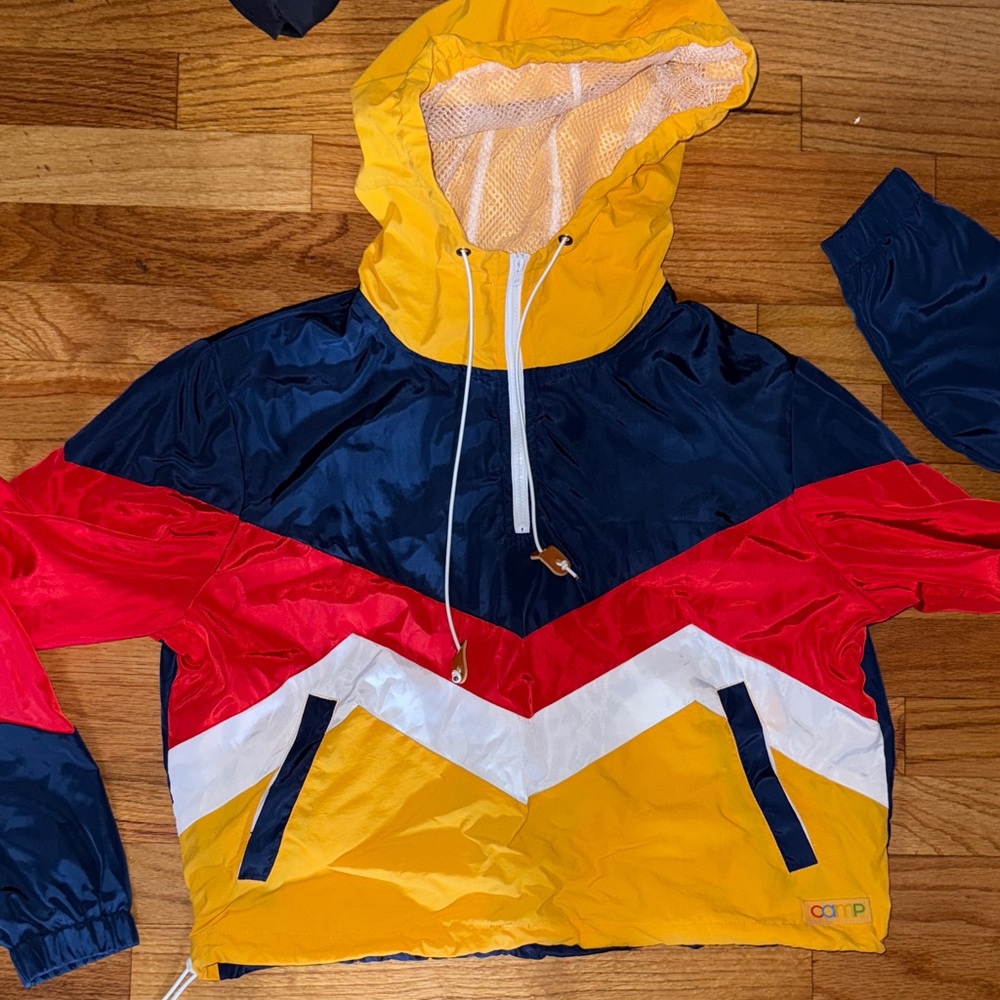 Colorful Hooded Jacket cropped size M